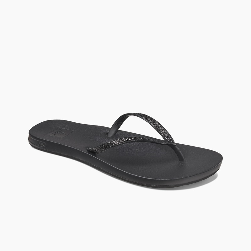 Women's Reef Cushion Stargazer Flip Flops Black | rINVjNHZVrP