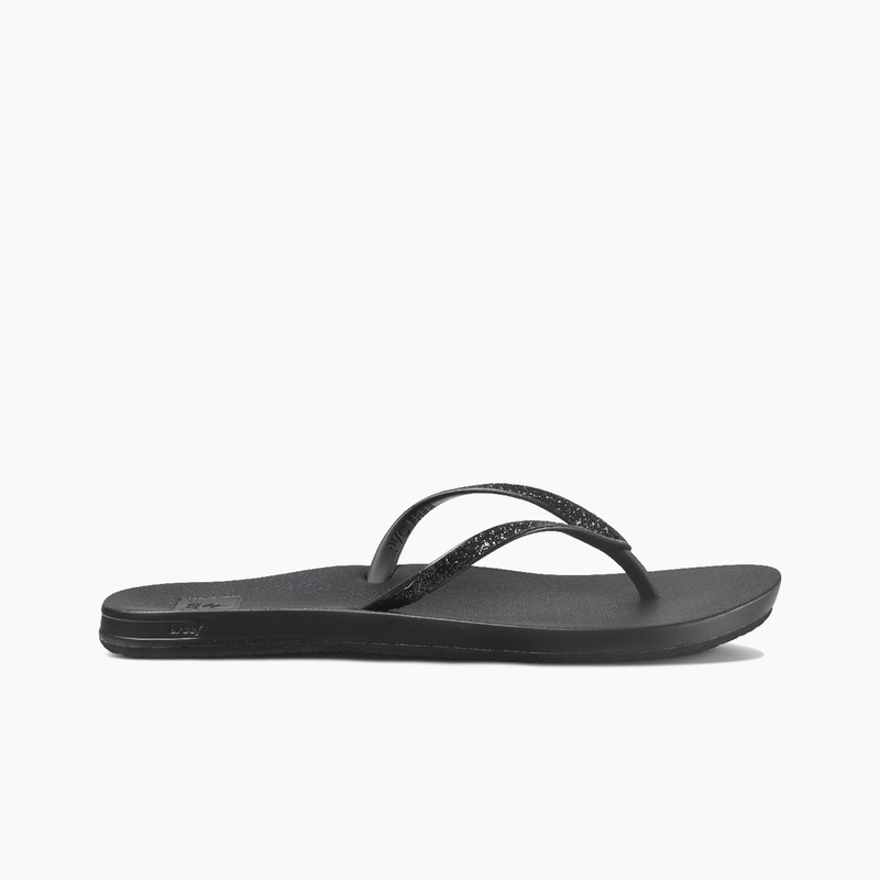 Women's Reef Cushion Stargazer Flip Flops Black | rINVjNHZVrP