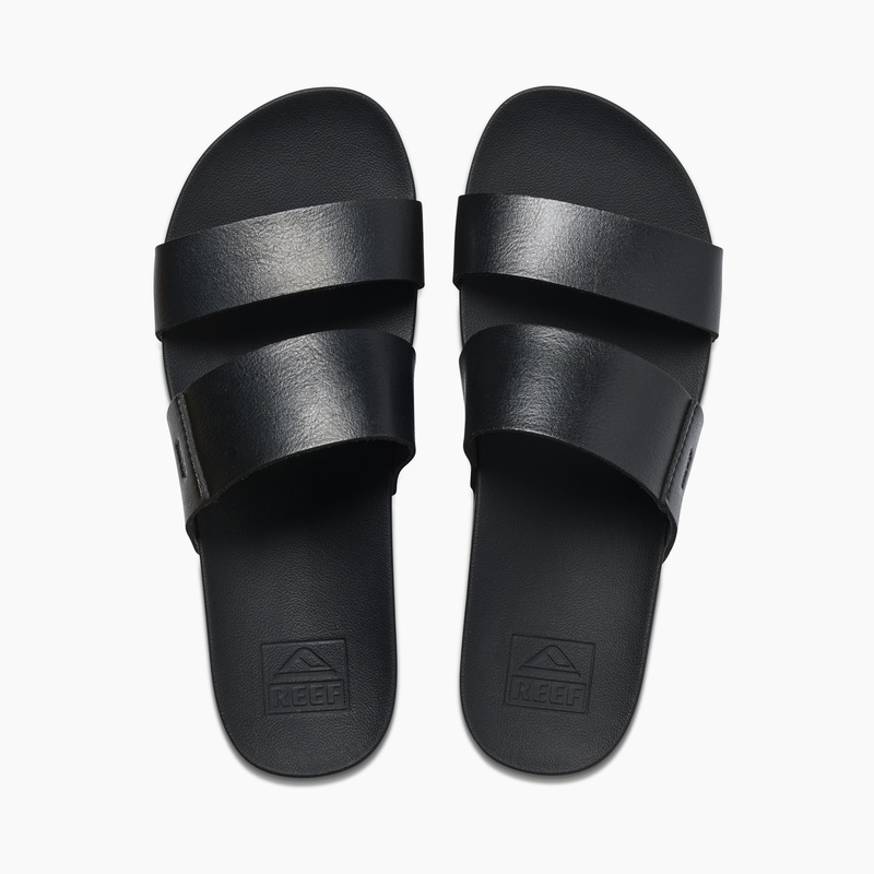 Women's Reef Cushion Vista Hi Slides Black / Black | Ps8zaeZxAzN