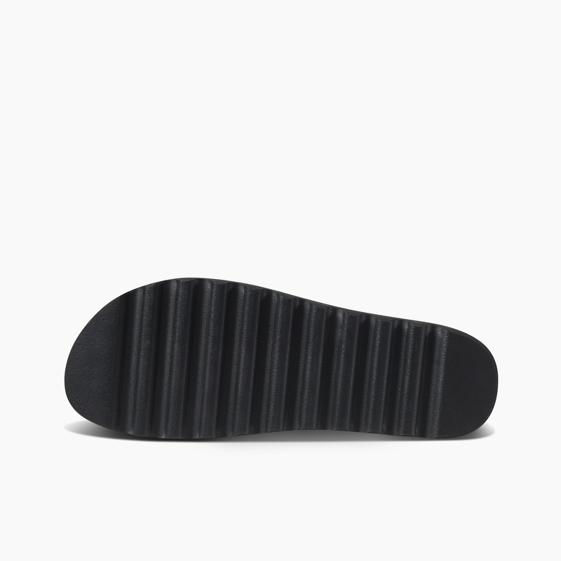 Women's Reef Cushion Vista Hi Slides Black / Black | Ps8zaeZxAzN