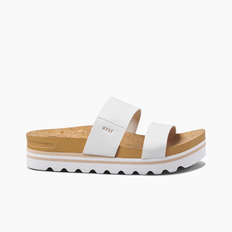 Women's Reef Cushion Vista Hi Slides Brown | rm7vRdBApi9