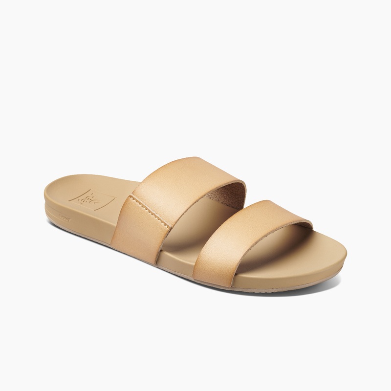 Women's Reef Cushion Vista Slides Beige | dTvQ1WOaX3C