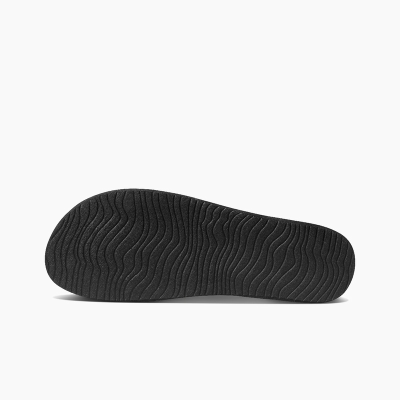 Women's Reef Cushion Vista Slides Black | CwrW0LsgVC2