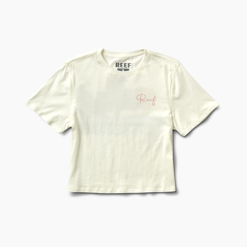 Women's Reef Emary Cropped T Shirts White | l80kNv4LD6p