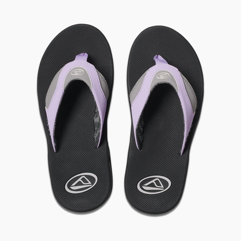 Women\'s Reef Fanning Flip Flops Grey / Purple | 4AWxrsROTch