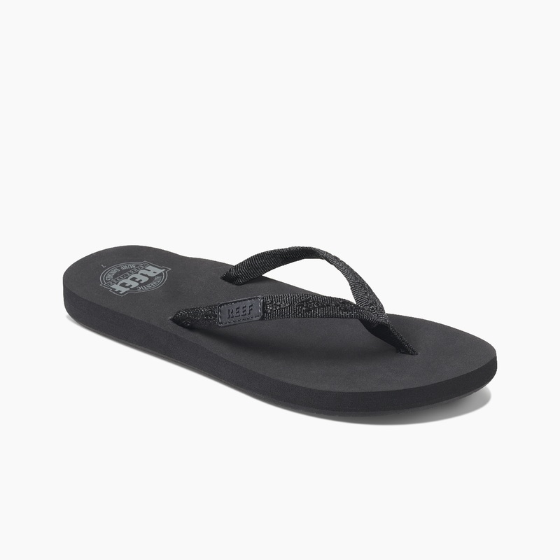 Women's Reef Ginger Flip Flops Black / Black | UwGGxV634u8