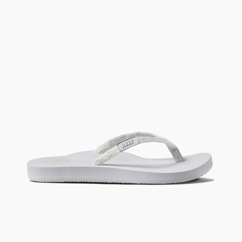 Women's Reef Ginger Flip Flops White | MYCgQQRSTVB