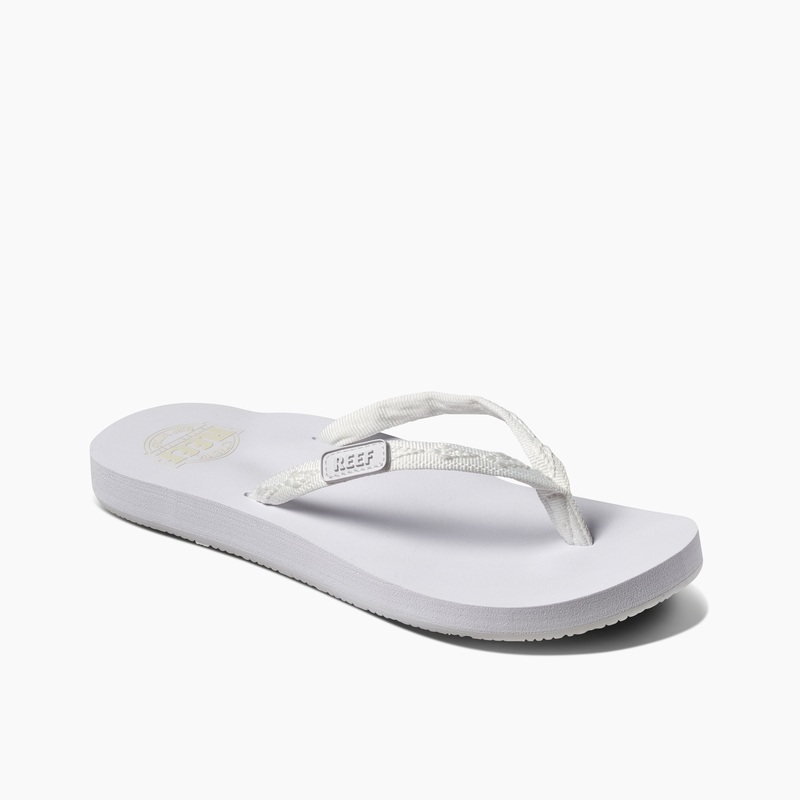 Women's Reef Ginger Flip Flops White | MYCgQQRSTVB