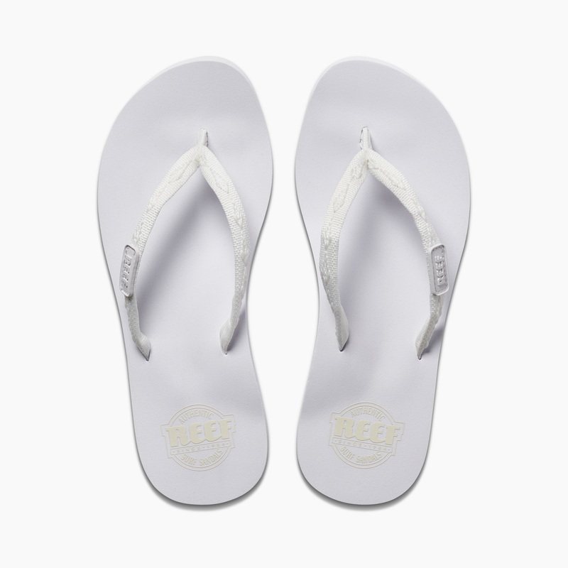 Women\'s Reef Ginger Flip Flops White | MYCgQQRSTVB