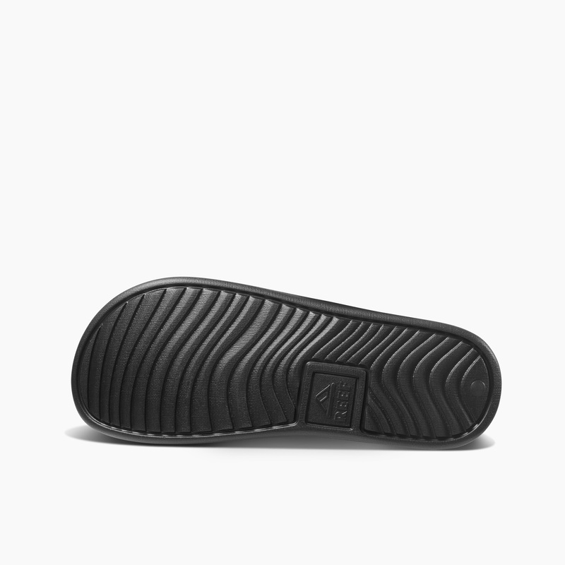 Women's Reef Patch Me Up Slides Black | nBX12JvftUr