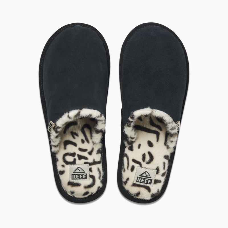 Women's Reef Reef Cozy Slippers White Leopard | 5XSOu5LCUWB