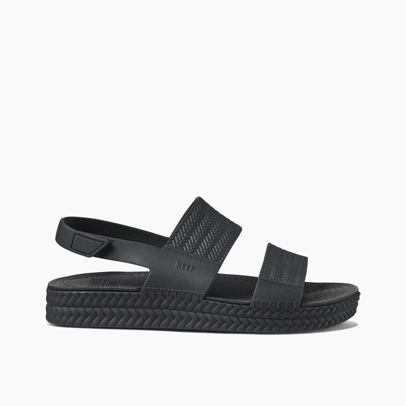 Women's Reef Reef Water Vista Slides Black | E9YqzYeGQKG