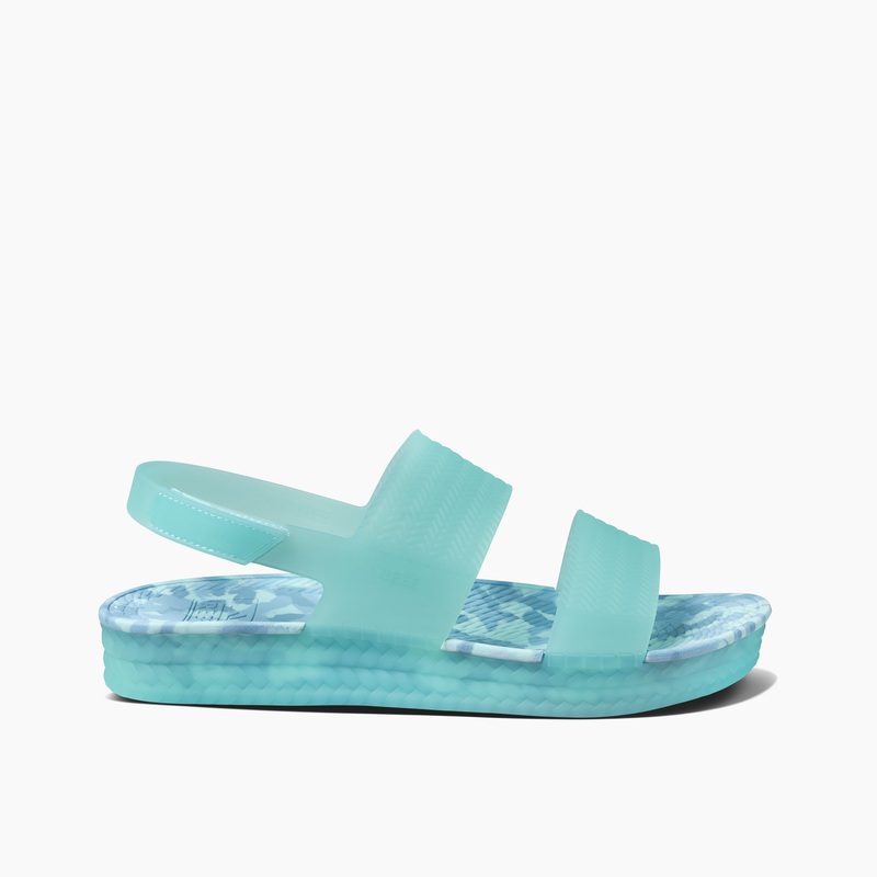 Women's Reef Reef Water Vista Slides Blue | f33XiwqN29C