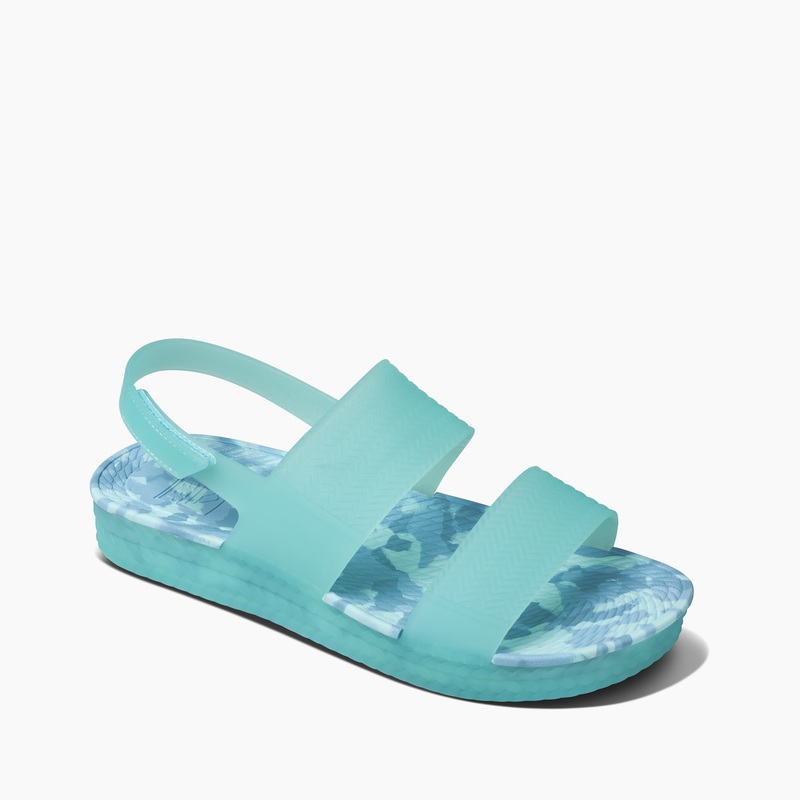 Women's Reef Reef Water Vista Slides Blue | f33XiwqN29C