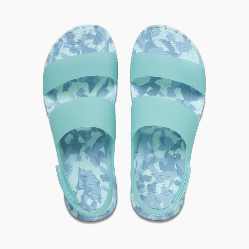 Women\'s Reef Reef Water Vista Slides Blue | f33XiwqN29C