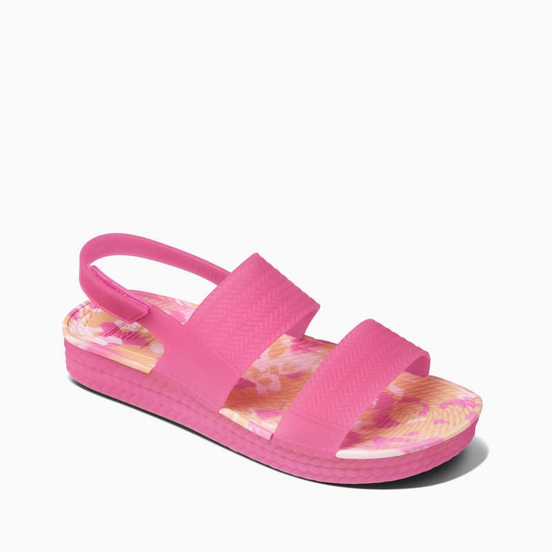 Women's Reef Reef Water Vista Slides Pink | QuwhhhzEx0Y