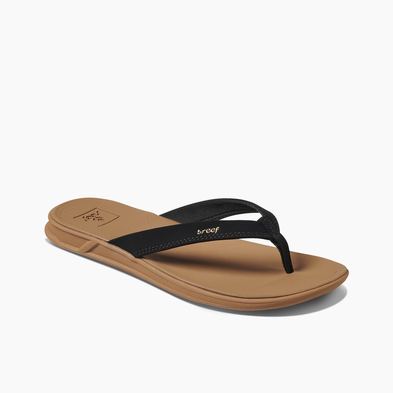 Women's Reef Rover Catch Flip Flops Black / Brown | Gaax9spIakG