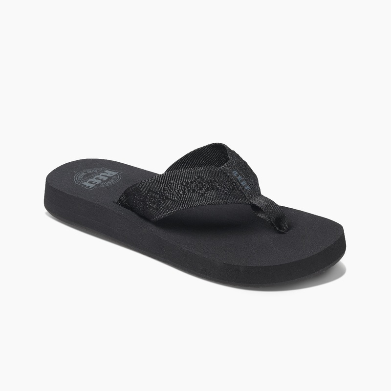 Women's Reef Sandy Flip Flops Black / Black | qqXVTYYxUVs