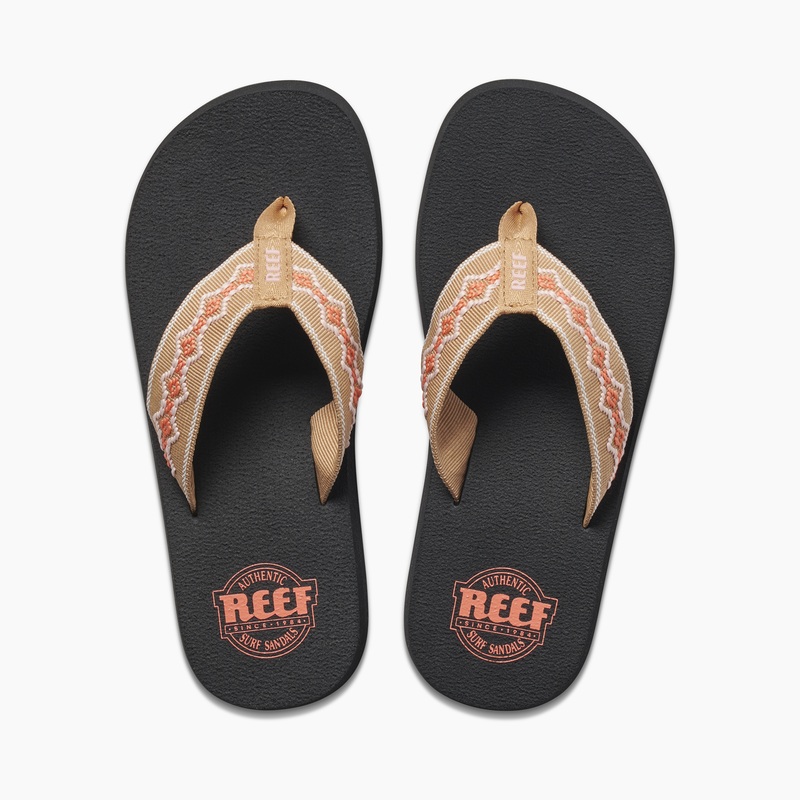 Women\'s Reef Sandy Flip Flops Black / Brown | L7viX7OcucX