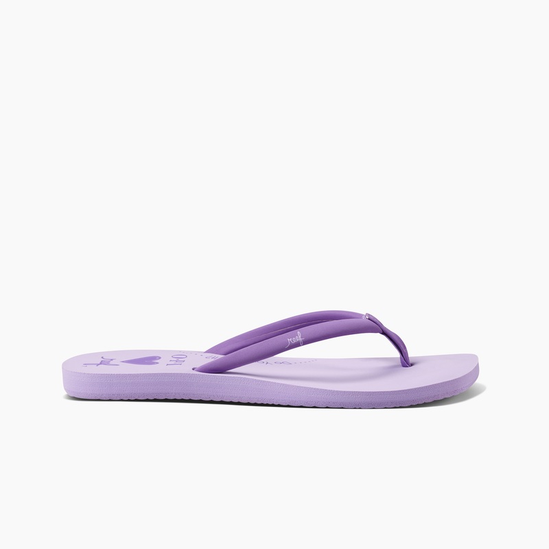 Women's Reef Seas X Opi Flip Flops Purple | L4Wc3vHjtUa