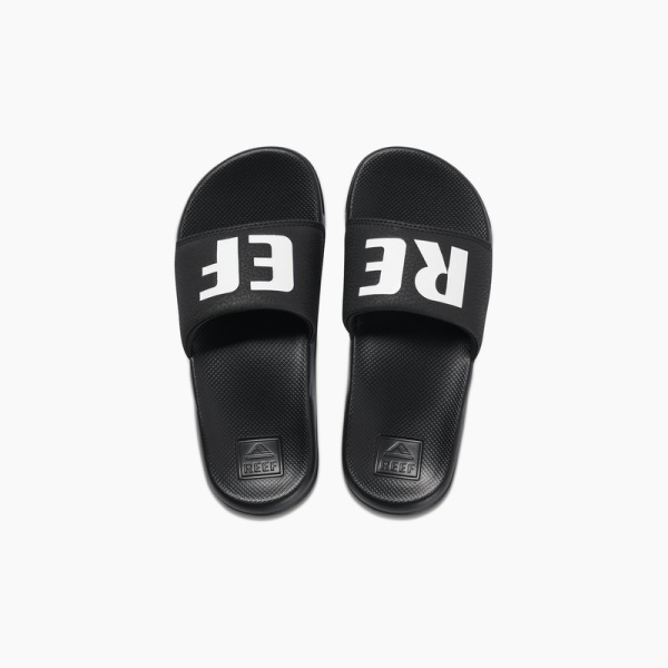 Kids' Reef One Slide Boys Black / White | YhV4nxglC6g