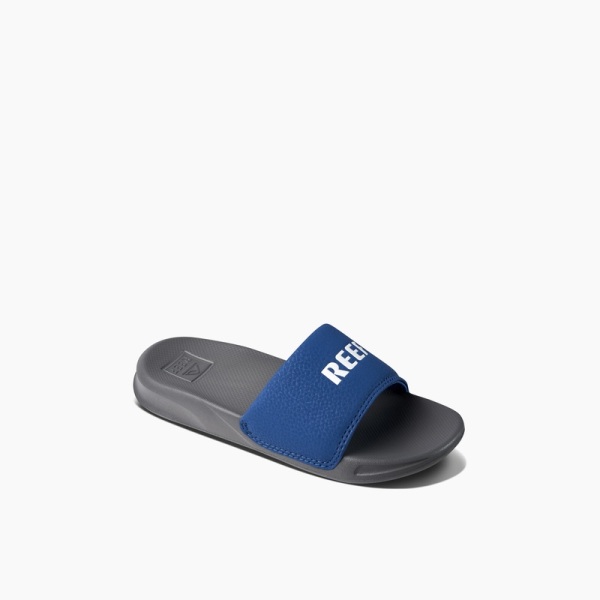 Kids' Reef One Slide Boys Grey / Blue | wEC5vX6J1qW