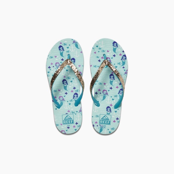 Kids' Reef Stargazer Prints Girls Light Turquoise | sbsyRMX7rdI