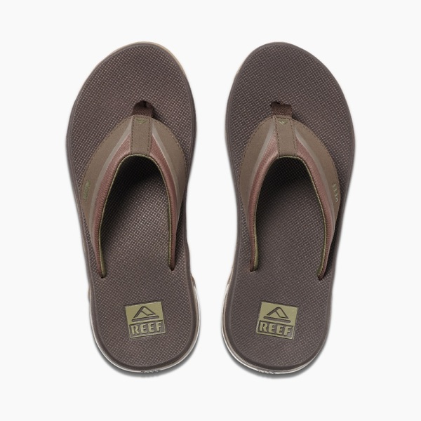 Men's Reef Anchor Flip Flops Brown | 3bH5RLClmse