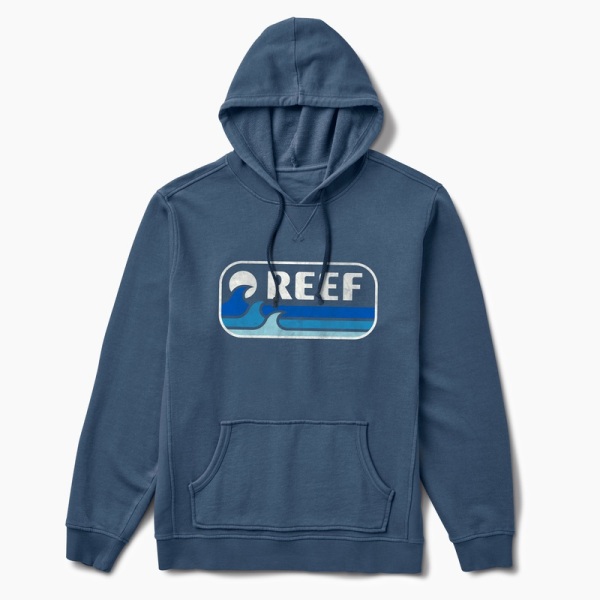 Men's Reef Beacon Terry Pullover Blue | QNzMlrkb1D7