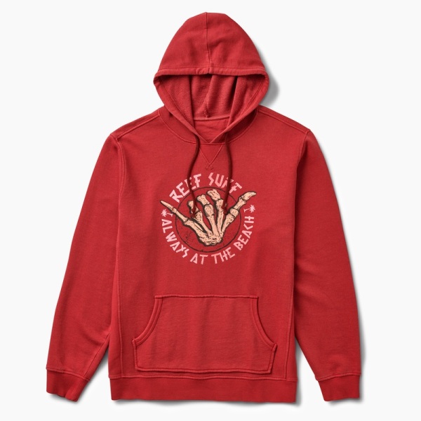 Men's Reef Beacon Terry Pullover Red | VzWZggLKIWC