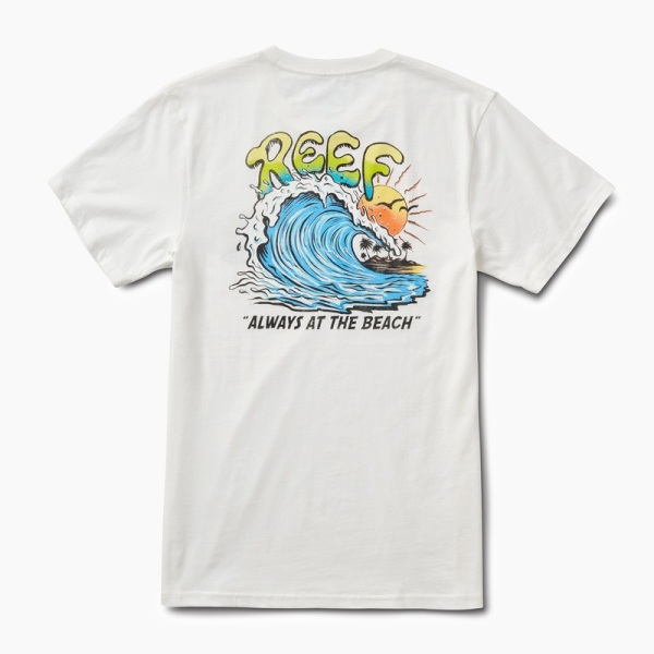 Men's Reef Cushion Breeze T Shirts White | MQlI8hY4OOE