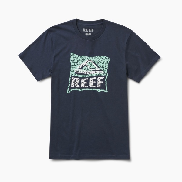 Men's Reef Cushion Court T Shirts Navy | B7Dc5YRWaEY