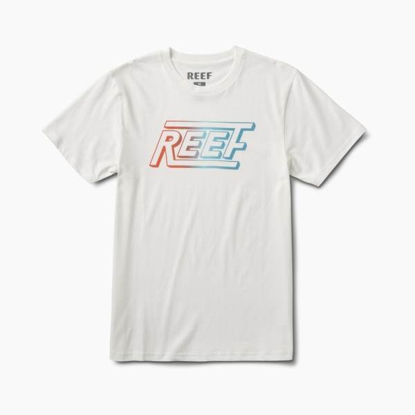 Men's Reef Cushion Court T Shirts White | 2QBegmihDPy