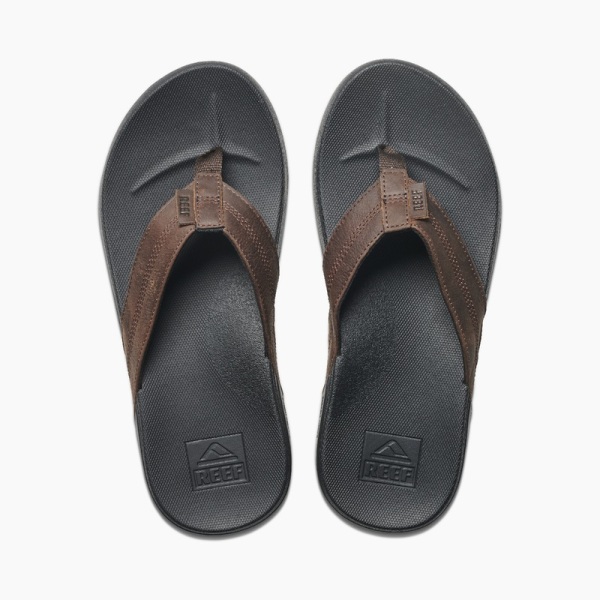 Men's Reef Cushion Phantom Le Flip Flops Black / Brown | rDmcmETifV4