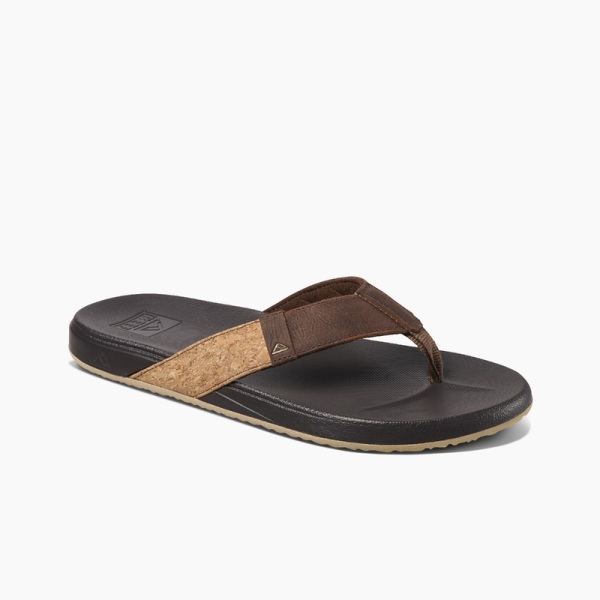 Men's Reef Cushion Phantom Se Flip Flops Brown | 73RmWQ6eYQR