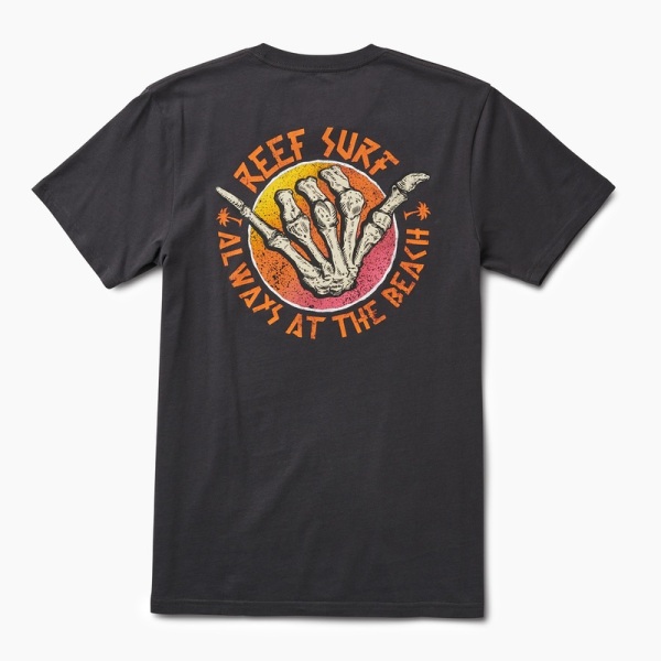 Men's Reef Cushion Stargazer T Shirts Black | R6TuOoPoXRq