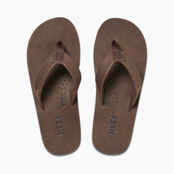 Men's Reef Draftsmen Flip Flops Chocolate | eg1PxVihEGr