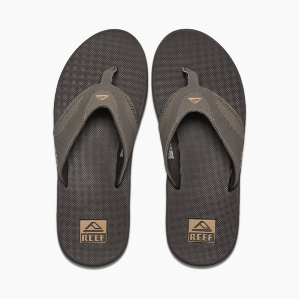 Men's Reef Fanning Flip Flops Brown | CBKBH3WfCu0