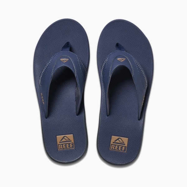 Men's Reef Fanning Flip Flops Deep Blue | r2YvHXTHu5A