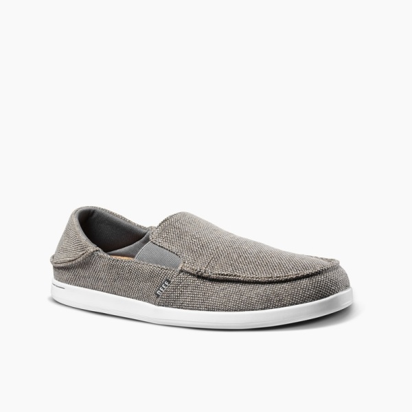 Men's Reef Fanning Sneakers Grey / White | RBhaNr8aG4Y