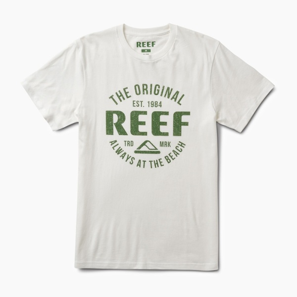 Men's Reef Ginger T Shirts White | CF2KEzBljrH