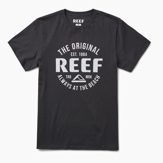 Men's Reef Girls Slap 3 T Shirts Black | JSbwPpTV8LZ