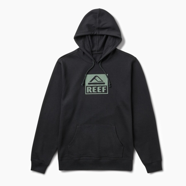 Men's Reef Legacy Sweatshirt Hoodie Black | y2vGKTdcCNz