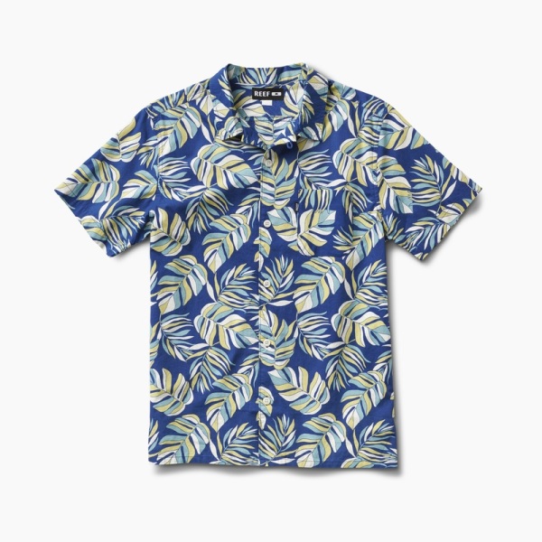 Men's Reef Lendel Woven Shirts Blue | W9J0FGvdddG