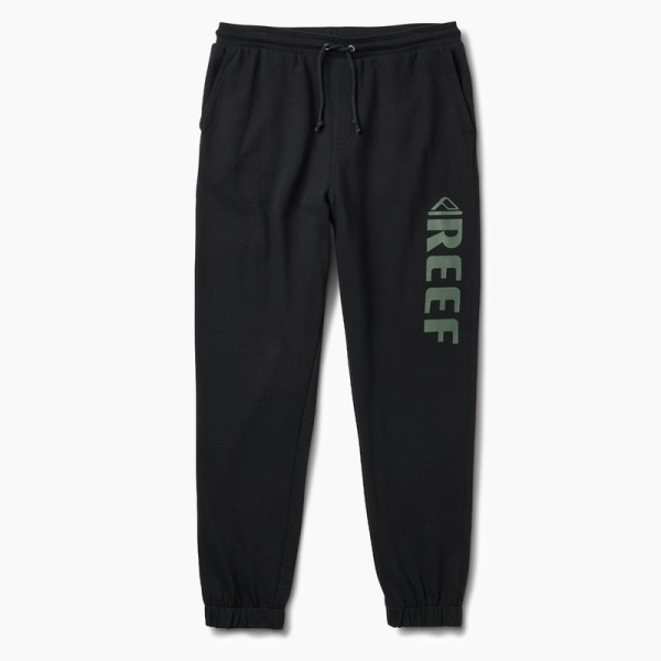 Men's Reef Richmond Fleece Pants Black | uXTRzabTJaE