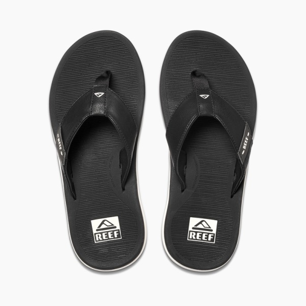 Men's Reef Santa Ana Flip Flops Grey / White | sneY6FGgrUD