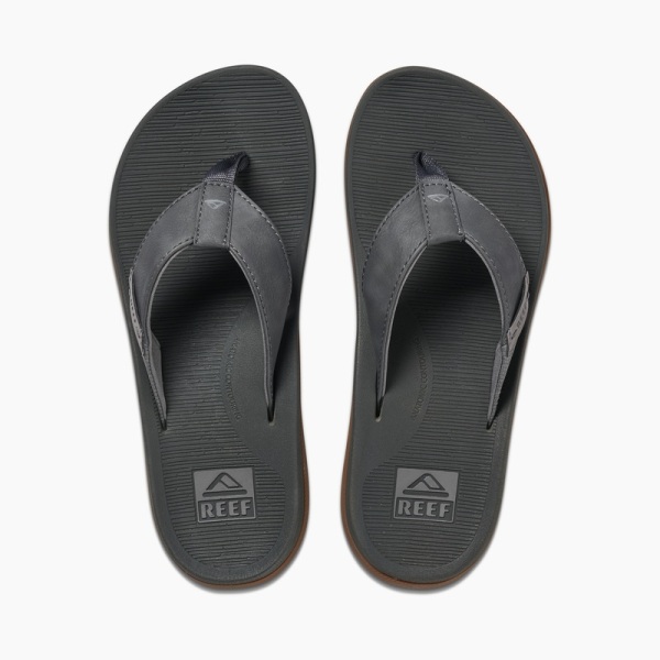 Men's Reef Santa Ana Flip Flops Grey | vsQuFCUsvCU