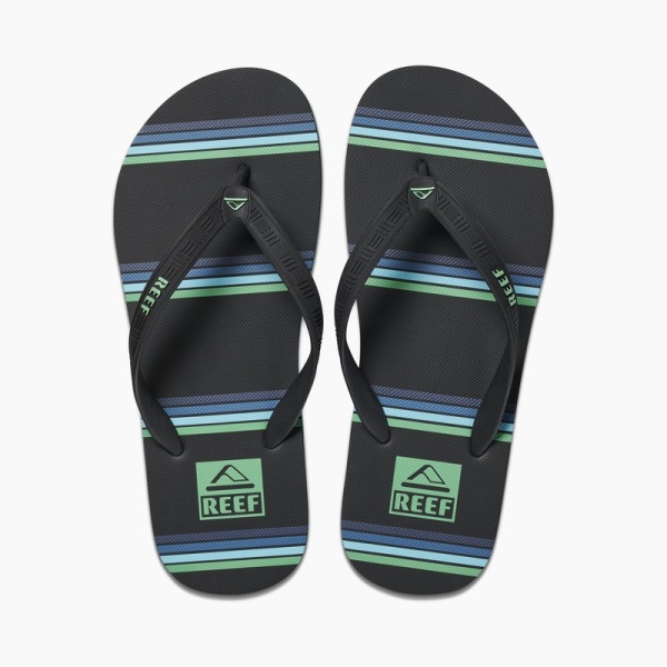 Men's Reef Seaside Prints Flip Flops Light Turquoise Green | mr7alUaabrQ