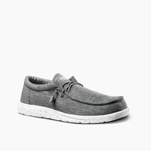 Men's Reef Spring Woven Sneakers Grey | 9oFpsHFU1Kh