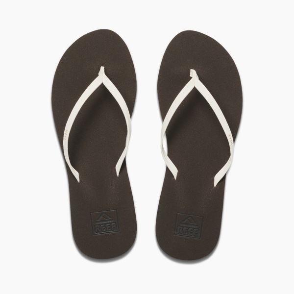 Women's Reef Bliss Nights Flip Flops Brown / White | 4oWlQOiTVfz